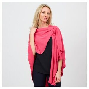Parkhurst Womens Pink Covi Shawl Wrap Cardigan Cape Poncho OS Old Money Feminine